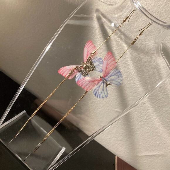 Drop Earrings butterfly - Picture 1 of 4